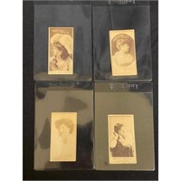 (4) 1880's Actress Tobacco Cards