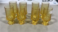 Eight Madeira Cornsilk Franciscan Iced Tea Glasses