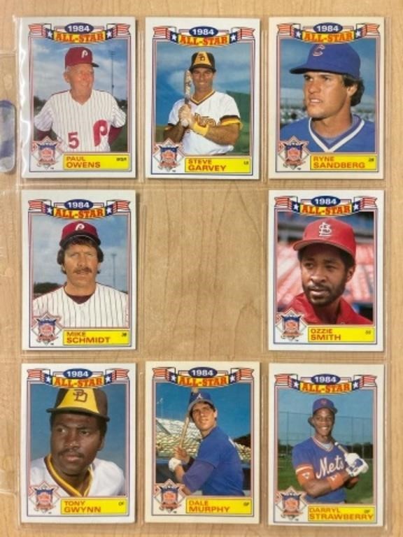 1984 TOPPS GLOSSY ALL STAR CARDS