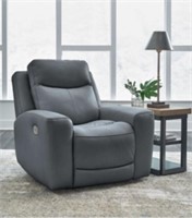 ASHLEY MINDANAO STEEL LEATHER POWER RECLINER