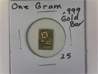 One Gram .999 Gold Bar
