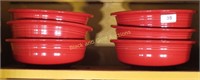 6 Fiesta Scarlet 8.5 Inch Bowls