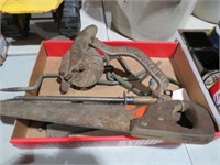 COLL OF HAND TOOLS, & ANTIQUE CHERRY PITTER
