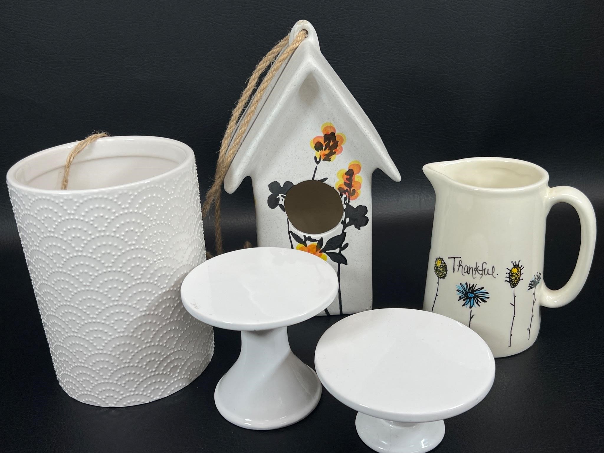 NEW Ceramic Kitchen Decor and Birdhouse