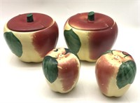 Vintage Hull Blushing Apple Canisters & S&P Shaker
