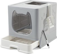 USED - Vealind Foldable Kitten Litter Box with Lid