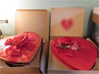 Vintage Valentines Heart boxes(2)