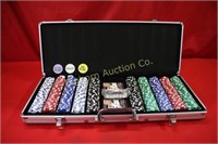 Poker Game Set in Aluminum Organizer Box