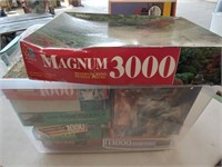 Box Lot Of Puzzles