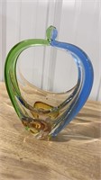 Glass art basket