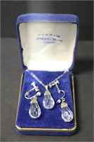 Gorham Crystal Jewelry Set