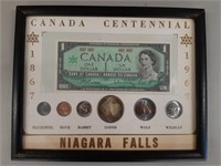 1967 Canadian Centennial Silver Coin & Bank Note