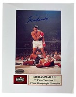 Muhammad Ali Autographed Boxing Photograph