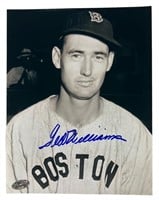 Ted Williams Autographed Baseball Photograph