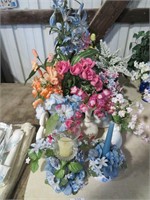 vases and artificial flowers