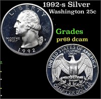 Proof 1992-s Silver Washington Quarter 25c Grades