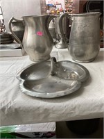3 Piece Pewter Lot