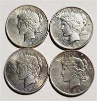 (4) 1922 Morgan Silver Dollars