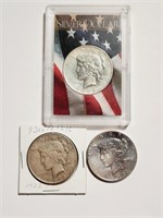3 Morgan Silver Dollars
