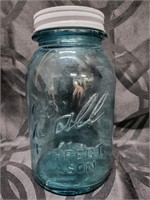Vintage Blue Ball Perfect Mason Jar # 5 with 1st