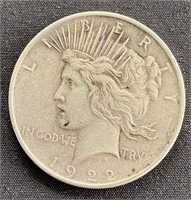 1922 Peace Silver Dollar