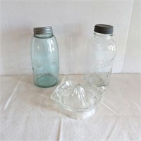 Ball Canning Jar - 2 Qt - w/2 Lids & Porcelain