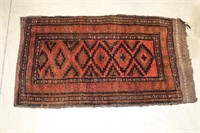 Vintage Southwestern Style Wool Rug 41" X 23 1/2"