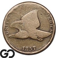 1857 Flying Eagle Small Cent, Scarce Type