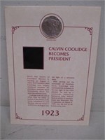 1923-D Peace Silver Dollar w/ Calvin Coolidge