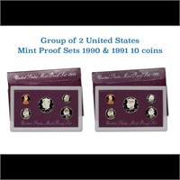 1990 & 1991 United States Mint Proof Set
