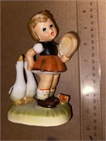 TENNIS: Hummel Style Figurine Girl Erich Stauffer