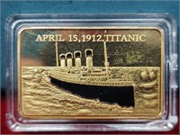 Titanic Gold Plated Bar