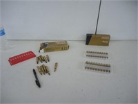 25RDS FEDERAL 220 SWIFT RIFLE CARTRIDGES&5 CASINGS