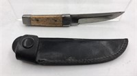 Small Knife In Sheath - Unknown Handle Material -