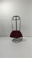 Vintage Burgundy Suede Purse Straps need Repaired