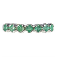 Natural Round Green Emerald 2.5mm Gemstone 925 Ste