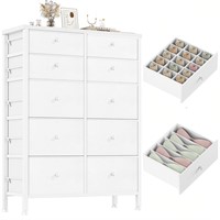 BOLUO White Dresser for Bedroom 10 Drawer Dressers