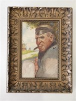 147H Oil on Canvas Portrait Wood Carved Frame