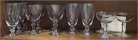 ASSORTED CRYSTAL DRINK GLASSES