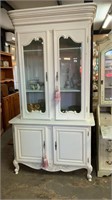 WHITE FRENCH STYLE BOOKCASE WITH