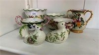 ASSORTMENT OF ITALIAN HAND PAINTED POTTERY