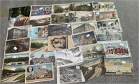 Vintage used postcards several cities in
