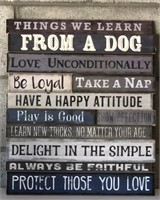Things we learn from a dog sign