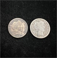 1906 & 1912 S Barber Dimes