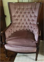 Vintage Regency Mahogany Wingback Chair