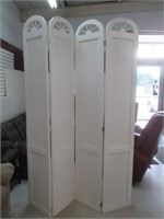 WOOD 4 PANEL SCREEN