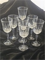 VTG HEAVY DEPLOMB CRYSTAL LEAD WINE GLASSES