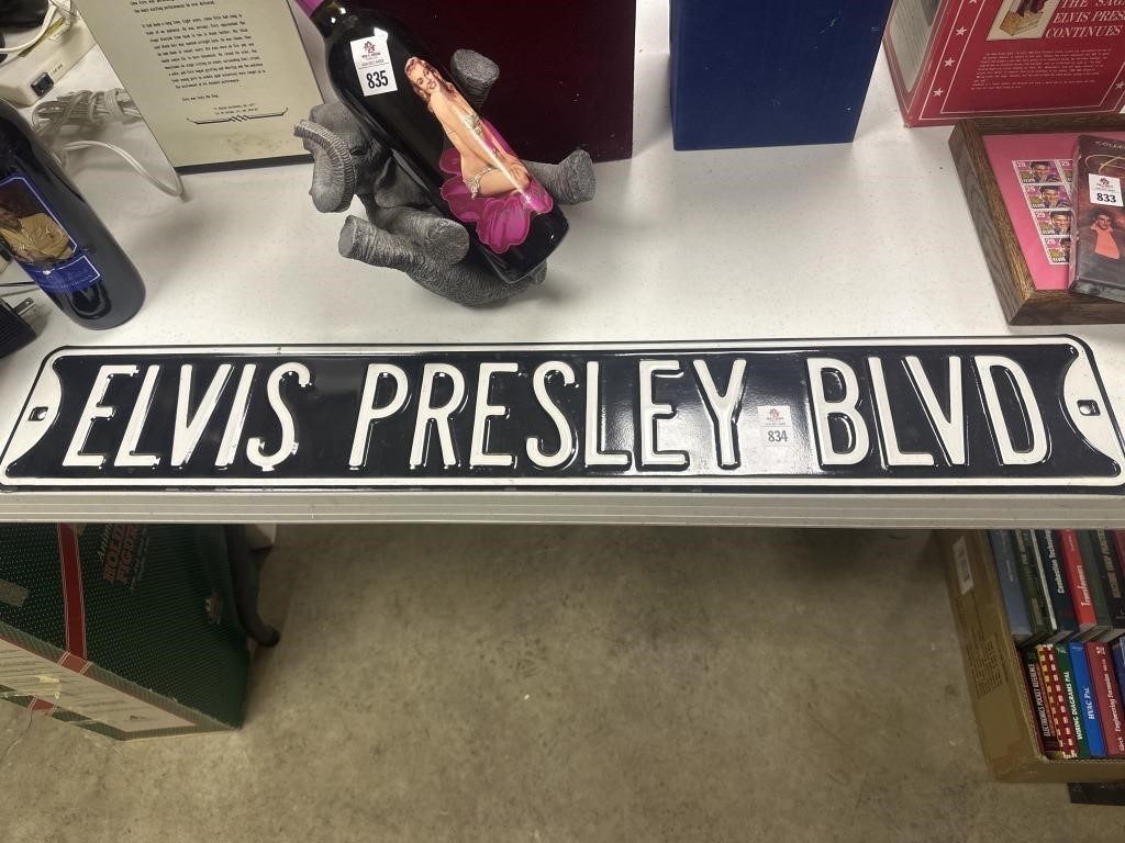 Elvis Presley BLVD metal sign