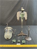 Candle Holders w/ Blown Glass Accessories
