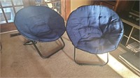 Set of 2 Fold out Round Chairs